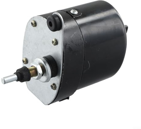 12V Scheibenwischermotor für Boot, Wohnmobil, für ATV, UTV & Traktor, Ersatzteil mit 6mm Schaft, OEM 01287358/7731000001/0390506510, Schwarz (Wiper Motor)