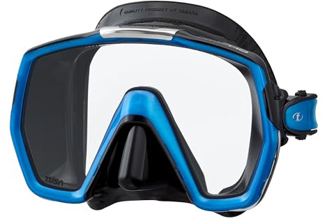 TUSA M-1001 Freedom HD Scuba Diving Mask, Black/Fishtail Blue