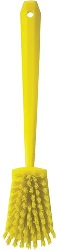 Vikan 41866 Hand-Held Hand Brush, Polypropylene, Polyester Bristle, 15-3/4, Yellow