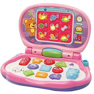 VTech - 191255 - Lumi ordi des Tout-Petits Rose - Contenu en Français