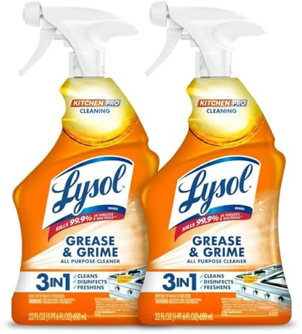 Lysol Antibacterial Kitchen Cleaner, Citrus Scent, 22 Ounces (Pack of 2)