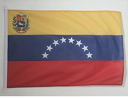 AZ FLAG Bandera Náutica Venezuela 150x90 cm Anillas Plástico | Uso exterior y náutico Enseña náutica venezuelana resistente a la intemperie con costuras dobles y bordes reforzados