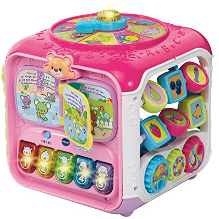 VTech 183455 Stor kub för upptäckter, rosa, enkel