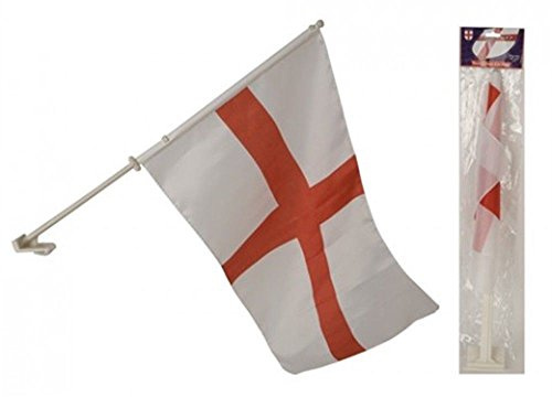 45,7 x 30,5 cm England Auto Fahne Flagge mit 53,3 cm Stick Funktion Kreuz von St George 's Day Stil.