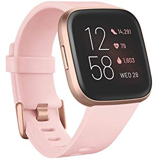 Fitbit Versa 2 Health & Fitness Smartwatch (NFC), Petal Pink - Copper Rose Aluminum