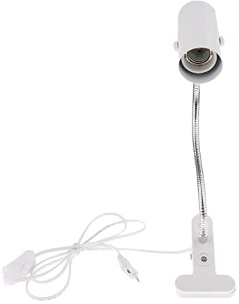 LOVIVER Einstellbare Klemmleuchte E27 Lampenfassung Keramikfassung für Terrarium Wärmelampe Glühlampe bis 300W