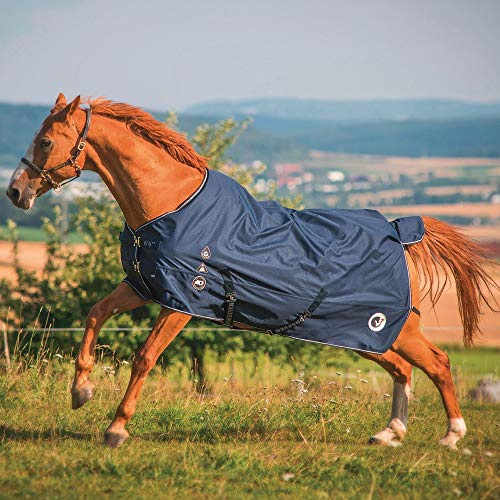 HorSeven Outdoor-Decke 400g - Marine/Navy, Größe:165