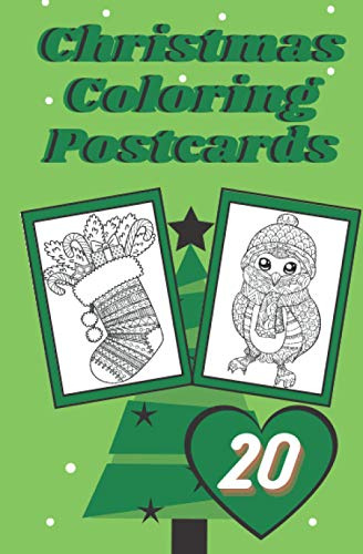 Christmas Coloring Postcard: Gift Present Book for Adults and Kids Handmade Tear-Out Coloring Cards | Create Your Own Blessings | Card Ornaments