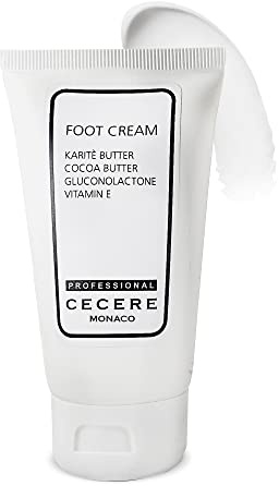 Cecere Laboratories-(75ml/2.5oz)Crema per i piedi per talloni screpolati e pelle secca per eliminare secchezza, durezza,crema riparatrice per talloni screpolati Contiene burro di karitè,burro di cacao