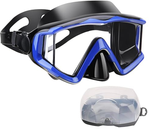 AQUA A DIVE SPORTS Tauchmaske, Anti-Beschlag, Schwimmen, Schnorchelmaske, geeignet für Erwachsene, Tauchen, Schwimmen, Schnorcheln, Masken (blau)