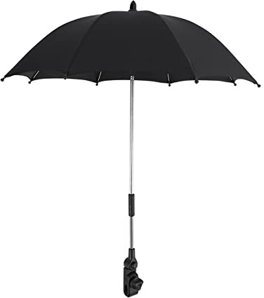 lyrlody Paraguas para cochecito de bebé, silla de ruedas, cochecito, cochecito, paraguas y soporte, sombrilla, protección UV, protección solar, protección UV, paraguas con