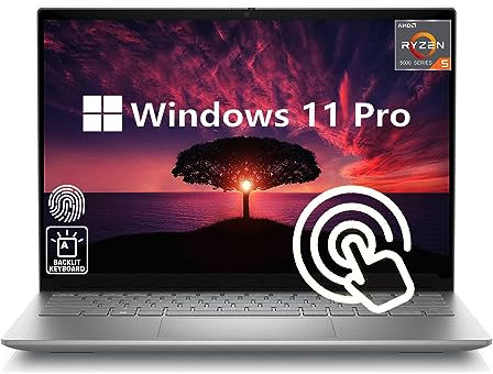 Dell Inspiron 14 Inch FHD Touchscreen Business Laptop with AMD Ryzen 5 5625U (6 Cores, Up to 4.3Ghz), 16GB RAM 1TB SSD, Backlit Keyboard, Fingerprint Reader, Windows 11 Pro, Silver