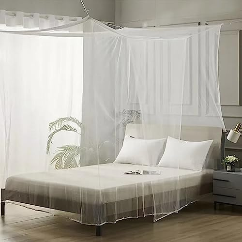 Deryan Moskitonetz Bett für Doppelbett Einzelbett, Großes Moskitonetz Reise Betthimmel Mückennetz Feinmaschiges als Moskitoschutz, Fliegennetz Indoor Outdoor
