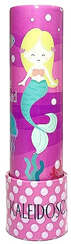 Tin Kaleidoscope Toy - Kaleidoscope for Kids Birthday Gift Stocking Filler (Little Mermaids)