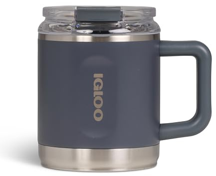 IGLOO Coffee Mug – Tazza termica in acciaio inox 430 ml, isolata e a doppia parete, a prova di perdite, perfetta per ufficio, viaggi, outdoor – Mantiene calde o fredde le bevande