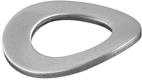 Dischi a molla a forma B, ondulati, secondo DIN 137, in acciaio inox A2/V2A, rondelle ondulate, rondelle, anello a molla, rondelle (M10, 10 pezzi)