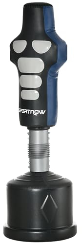 SPORTNOW Boxsack Stehend, 178-207cm Höhenverstellbar Körper-Box-Sack, Standboxsack mit HDPE-Basis, Freistehender Boxpartner für Erwachsene, Kinder, Heimtraining