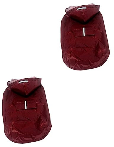 BESPORTBLE 2st Regenmäntel Mit Kapuze Für Haustiere Regenbekleidung Für Hunde Regenponcho Für Welpen Hunderegenmantel Mit Kapuze Reflektierende Regenmäntel Für Haustiere Hundekleidung Rot