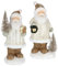 Lot de 2 Figurines décoratives de Père Noël en céramique avec Arbre Lanterne Cadeau 21 x 7 x 10 cm Figurine Décoration de Noël Décoration de Table Décoration de Noël Statue Sculpture Ornement