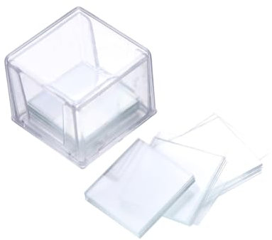 JECOMPRIS 100stücke Teiliges Quadratisches Deckglas Optische Mikroskope Klare Mikroskop-glasabdeckungen Geeignet Für Mikroskoppräparate Labor Biologiestudium Robust Und Einfach Anzuwenden