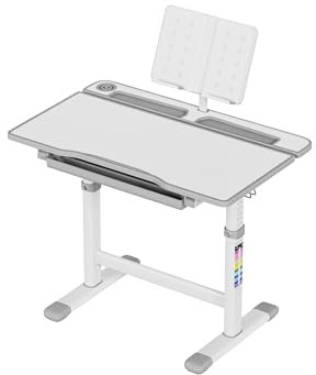 MARK ADLER Study 3.0 Ergonomischer Kinderschreibtisch | Höhenverstellbar | Neigbare Tischplatte | Aufbewahrungsschublade | Robuste Konstruktion | Perfekt zum Lernen und Zeichnen