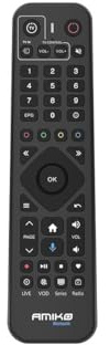 Amiko Télécommande Bluetooth rétroéclairée pour modèles Android Amiko A11 Series et A9