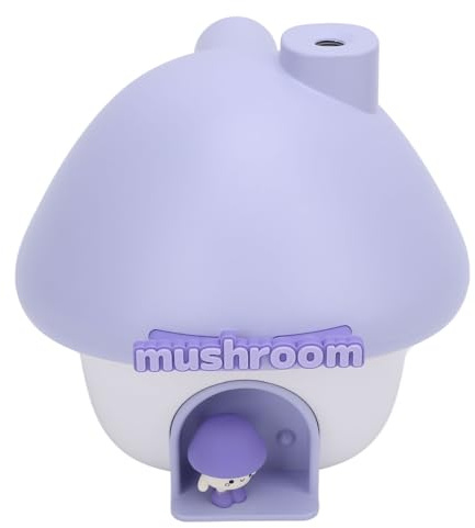 Luocute Mini Mushroom House Humidifier, Personal Portable Cute Desktop Humidifier with Colorful Gradient Light, Silent Operation, 300ml Water Tank for Bedroom, Office, Car, Travel, Indoor