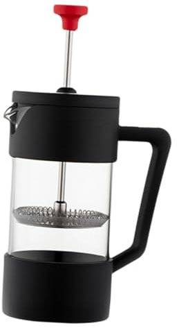 HOLIDYOYO Cafetera Inoxidable Prensa Cafe Tetera Para 350ml Taza De Vidrio Transparente Ecológico y Saludable