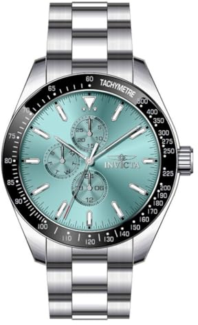 Invicta Aviator 48859 Herrenuhr - Quarzwerk - Edelstahl mit blauem Zifferblatt - 45 mm