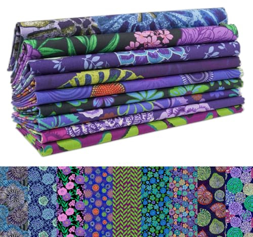 Soimoi 9st Fat Quarter Bundle 100% bomullstyg, gör-det-självtillbehör Quiltning Patchwork-tyg, Tyg för Quiltning Patchwork-kuddar Bomullstyg för Patchwork 18 x 22 - Ocean Garden Bliss