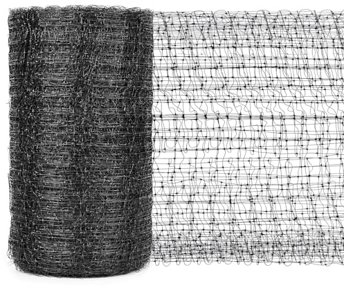 Filet anti-oiseaux pour jardin - 2,1 m x 30 m - Noir - Filet de protection en maille métallique robuste - Protège les plantes, les fruits, les arbres contre les rongeurs, les oiseaux, les cerfs, la