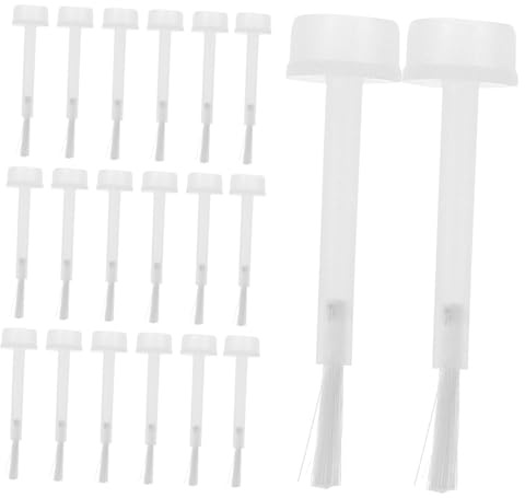 Brocha de Repuesto para Esmalte de Uñas M09 100 Piezas Pp y Nylon | Cerdas Suaves, Color Blanco, Uso Personal y Profesional, Instalación Fácil, para Salón o Casa