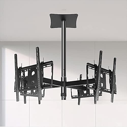 Floating TV Stand, Multifunction Four Sided Ceiling TV Mount Bracket, Tilt And Rotatable, Fit Most 32-55 Inch LCD Flat Sn And Curved TVs, Up To 330 Lbs TV Mount TV Stand