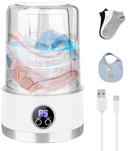 Mini Machine À Laver Rechargeable Nettoyage Profond 2 Modes Doux | Mini Lave-Linge Pour Sous-Vêtements Vêtements Bébé, Maillots De Bain, T-Shirts, Sous-Vêtements, Chaussettes, Maison,