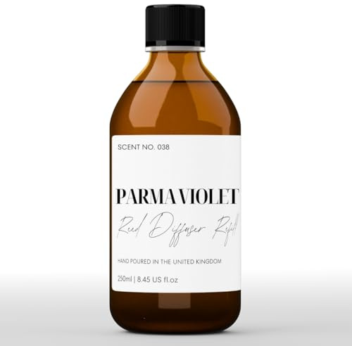 Freshskin Reed Diffuser Refill Oil - Parma Violet 250ml | Vegan-friendly formula in a glass bottle delivers a rich, complex, long-lasting scented fragrance perfect for any room.