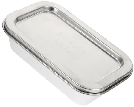 DIYEAH Mantequillera de Acero Inoxidable 304 con Tapa Caja Rectangular de 320 Ml para Almacenamiento de Alimentos Recipiente Multiusos para Cocina y Hogar Resistente a Golpes y