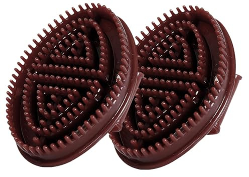 5pcs Massage Brush for Belly,Meridian Massage Brush,Meridian Brush for Belly,Meridian Brush Massage Body Brush, with 10 Ml Essential Oil, for Belly, Arms, Legs, Back (Brown)