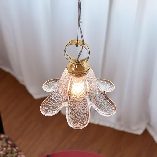 Genérico Lámpara colgante de cristal con personalidad, E27, 1 luz, latón, for techo, decoración del hogar, luminaria suspendida, Araña de techo