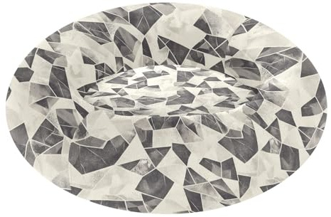 Gråbrun oregelbundna geometrier husdjur kattbädd munk gosig fluffigare ortopedisk hundbädd för liten storlek husdjur sover