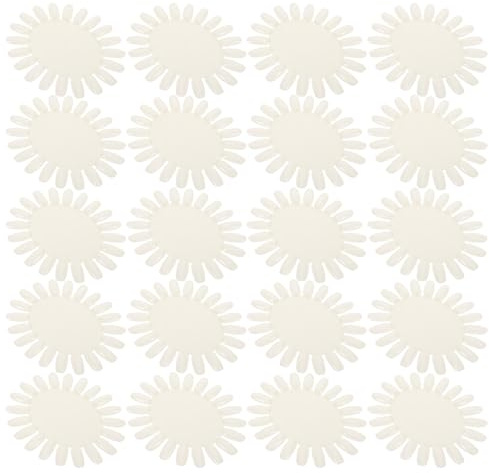 Healvian Présentoir pour Manucure 20 Échantillons Ovales en Plastique Blanc, Roue D’affichage de Faux Ongles Naturels, Nuancier de Vernis à Ongles pour Salons de Beauté et Nail