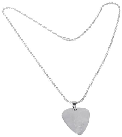 Gitarren-Plektrum-Halskette, Plektrum, 6 einzigartige gravierte Muster, langlebiges Metall-Gitarren-Bass-Ukulelen-Zubehör, stilvoller abnehmbarer Schmuck für Musiker, (UND)