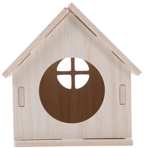 jojofuny Hamsterhaus mit Warmem Rückzugsort und Abnehmbarem Dach Kleines Haus für Hamster als Gemütliches Versteck und Ruheplatz im Käfig