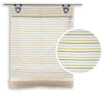 Schmidt Gard Raffrollo Bambusoptik | gelb Taupe | inkl. Haken | ohne Bohren | BxH 45/60/80/95x130cm | (BxH 45x130cm)