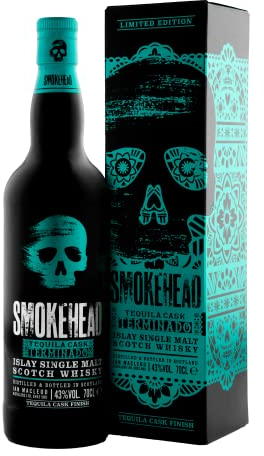 Smokehead Tequila Cask Terminado Islay Single Malt Scotch Whisky with Giftbox - 70cl | 43% ABV | Peated Single Malt ScottishWhisky