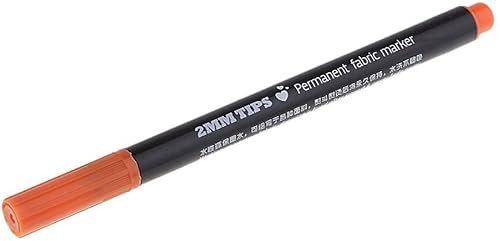 2mm Stoff Textil Marker Stift Permanente Farbmarkierung DIY Patchwork Craft-Highlighter Orange Praktisch und geschickt