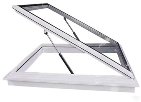 YJEUZCD Aluminum Roof Window, Skylight Basement Daylighting Door, Household Attic Viewing Window, Underground Lighting Glass Screen Well Window(19.7x27.5 in)