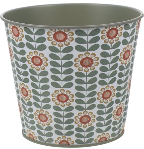 Toyvian Iron Planter Flower Planting Pot for Home Office Tabletop Decor Multi-functional Storage Barrel for Artificial Plants and Flowers