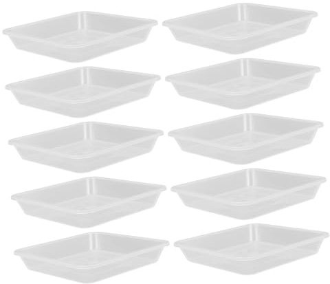 TOYANDONA 1 Juego Bandeja para Macetas Bandejas De Transparentes para Plantas Plato para Bonsáis para Interiores Previene Filtraciones De Agua Y Suciedad 10 Piezas