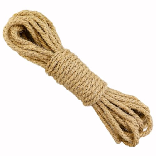 1 Rollen 8 mm de grosor de cuerda de yute natural, 10 m cuerdas de jardín, cuerda de yute, cuerda natural, cuerda de yute, para paquetes