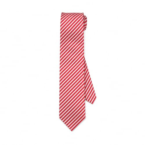 TigerTie Designer Seidenkrawatte in gestreift - 8 cm Krawattenbreite